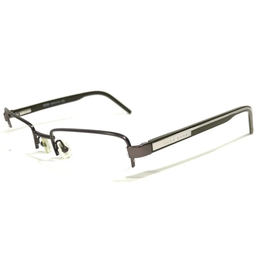 HUGO BOSS Eyeglasses Frames 0228/U 31C Gray Green Rectangular Half Rim 52-19-140